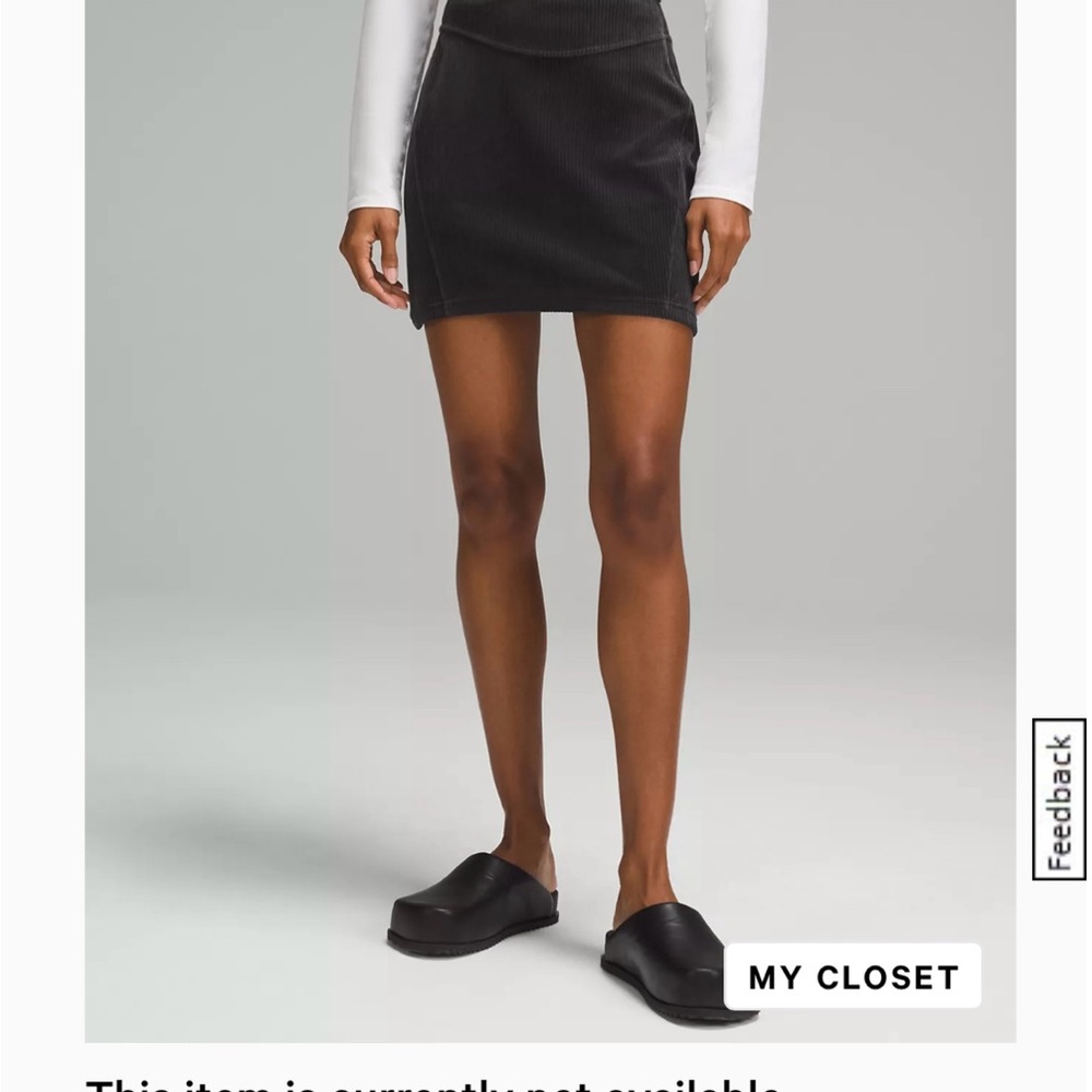 Lululemon size 4 Gray Corduroy Skirt